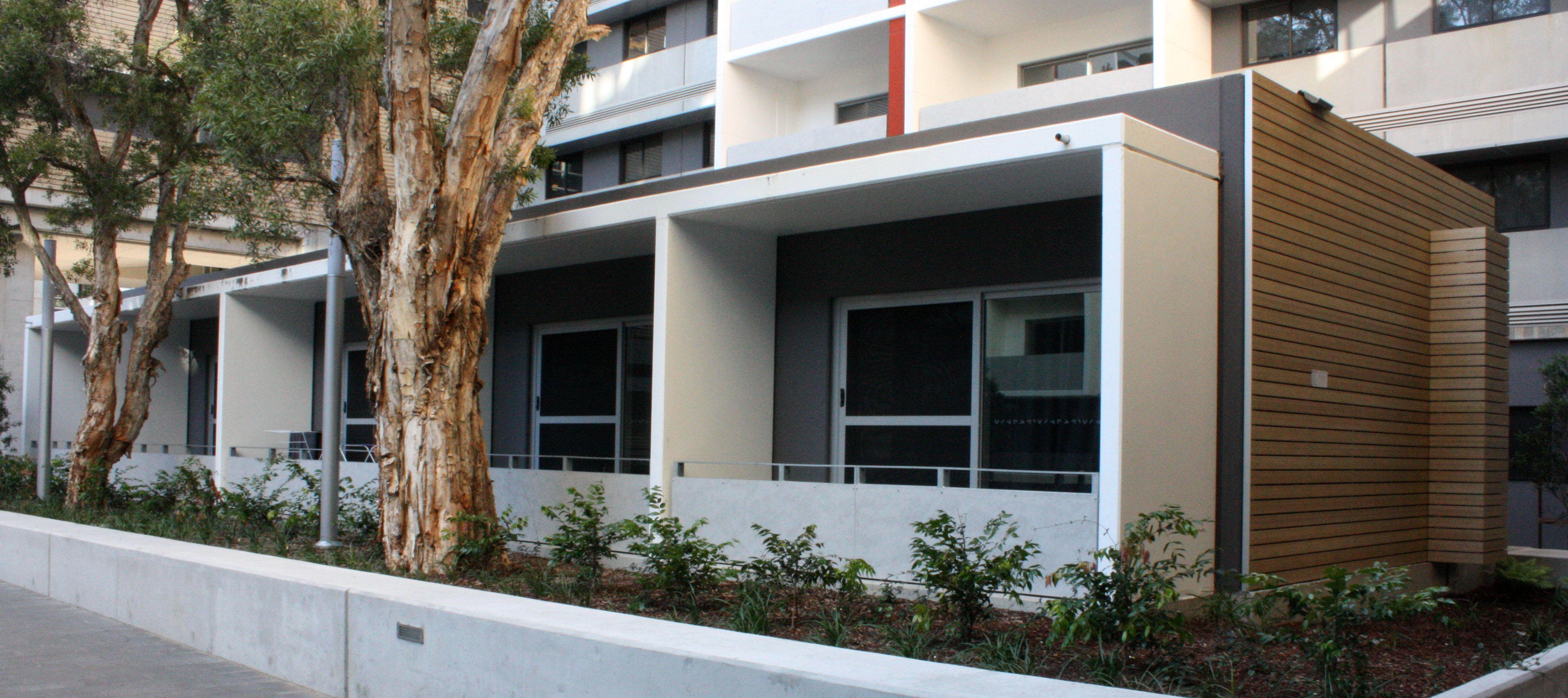 A simple form of veranda located at studio units