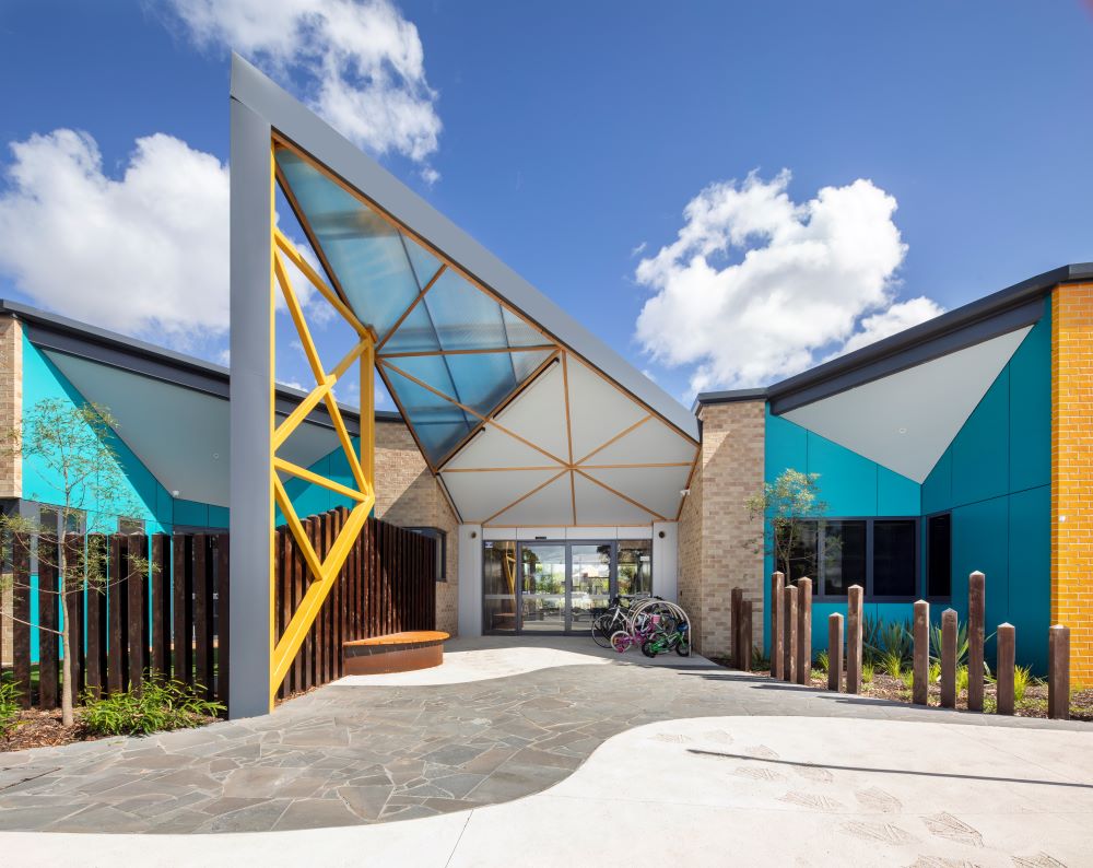 Figure 2. Altona Early Years Hub, Melbourne, by Brand Architects achieved a BESS 'Excellence' Rating with its holistic approach to areas such as sustainable transport, efficient fabric and biodiversity.  (Image: Rachael Dere - Blue Tree Studios)